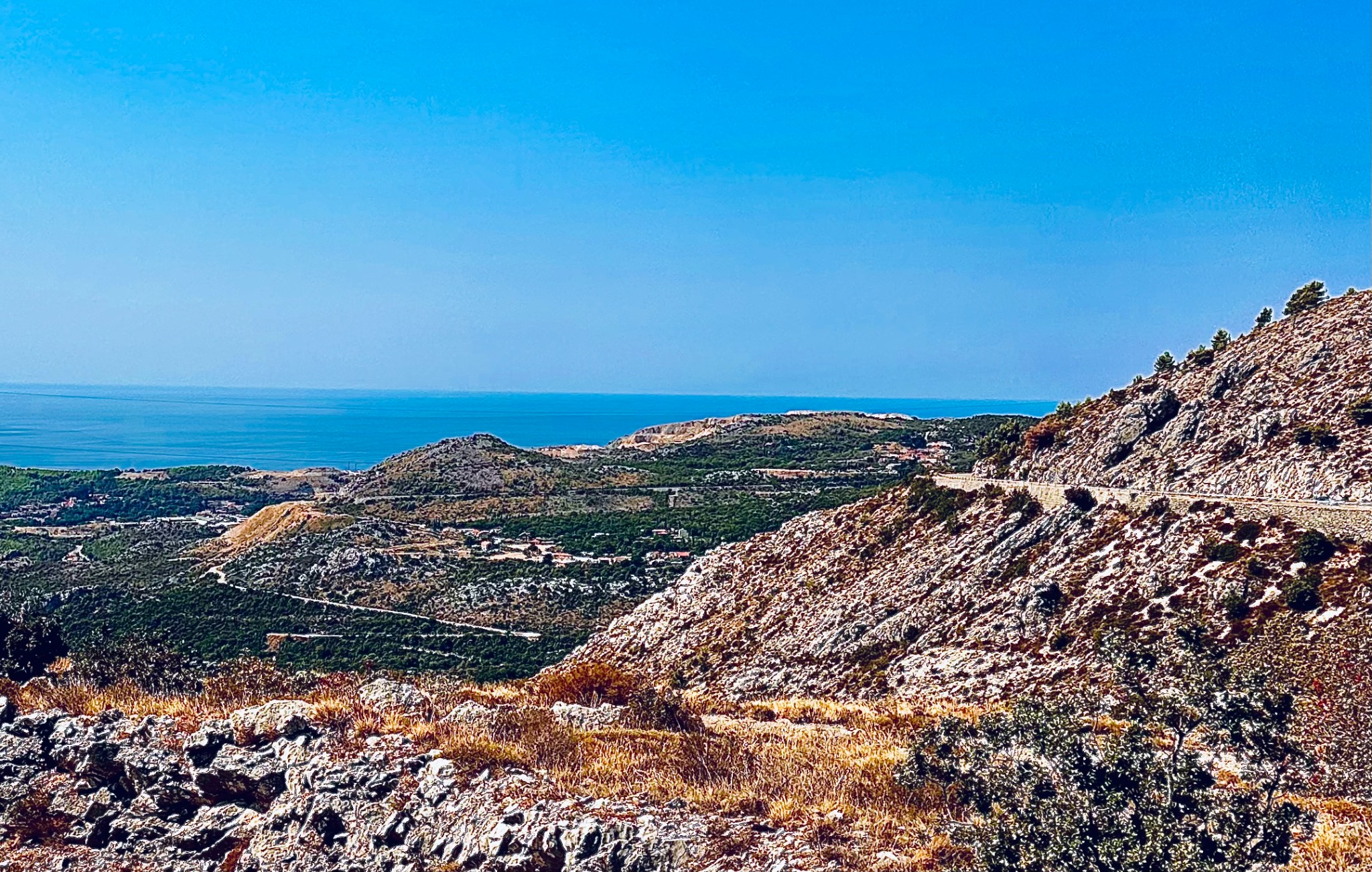 Montagne di Ivanica e mare Adriatico, fotografia di Adelaide Langella